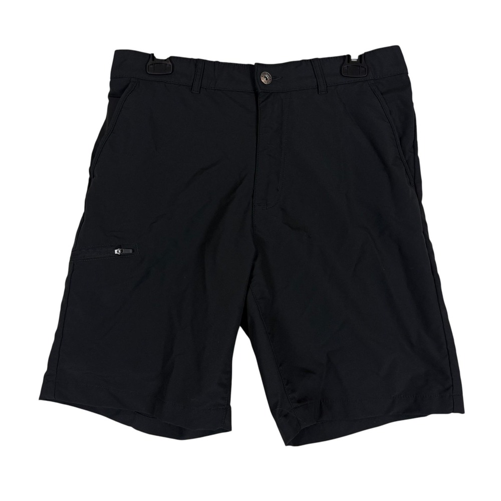 Gerry Shorts Mens 32 Black Microfiber 8 Inseam Elastic Waist Hiking Stretch